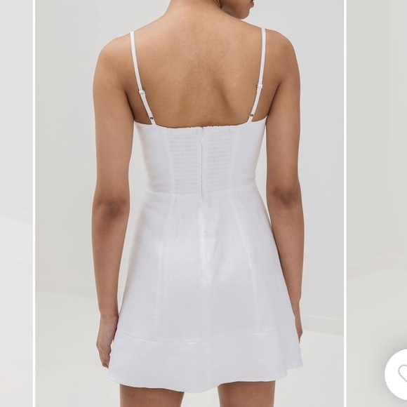 Reformation Holt Linen Dress White - Picture 3 of 6